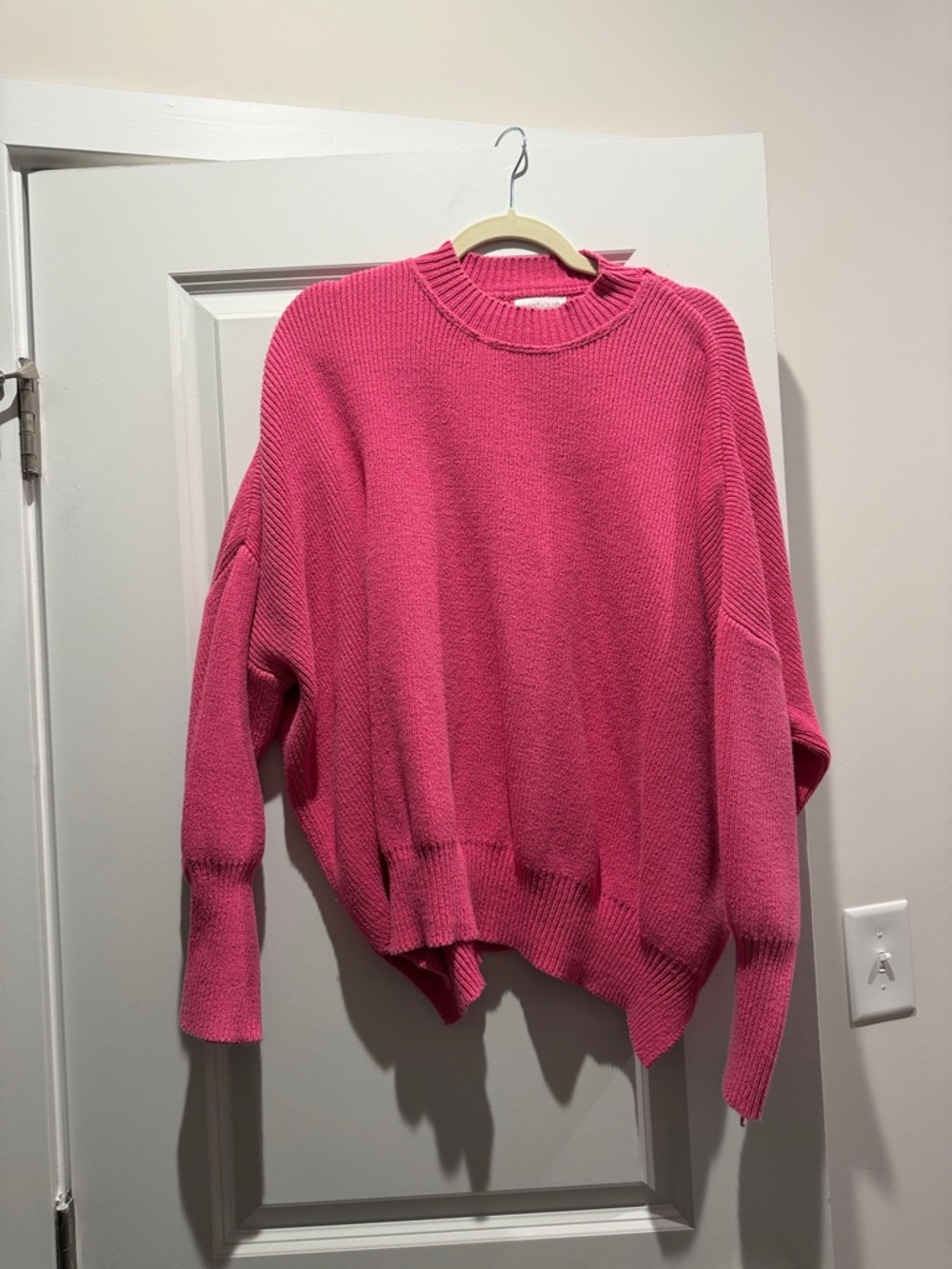 Women’s Crewneck Oversized Pink Sweater